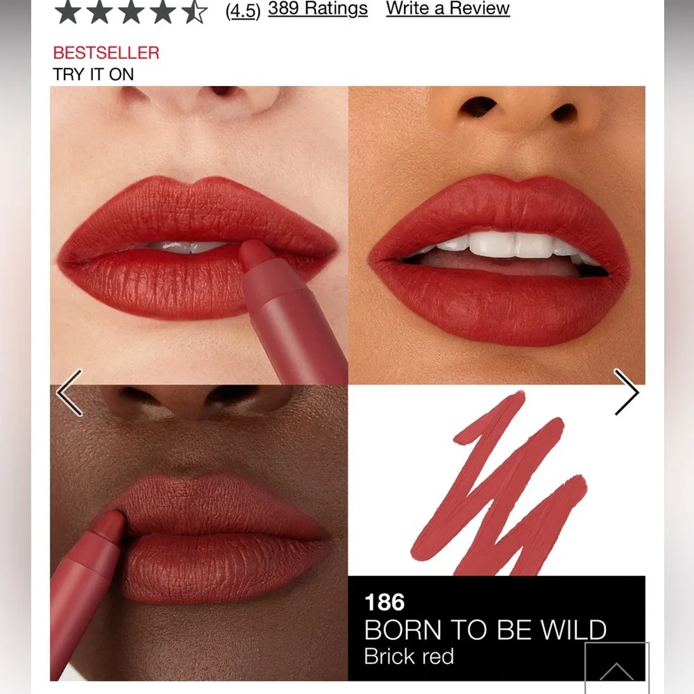 New! NARS high intensity powerMatte - Born to Be Wild - ( Brick Red) Lip pencil